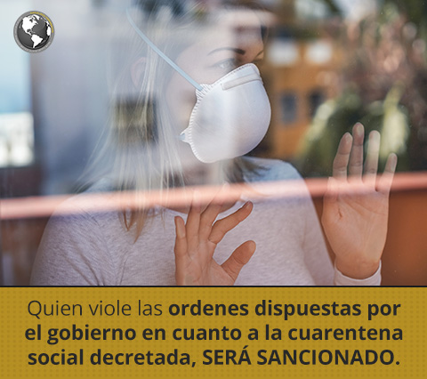 Conoce los delitos por violar medidas sanitarias por emergencia del COVID-19 en Colombia. Mujer Viola Medidas Sanitarias por Emergencia del COVID-19 en Colombia.