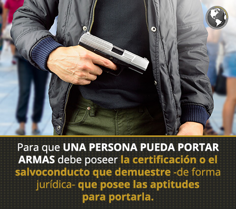 Delito por Porte Ilegal de Armas en Colombia por un Hombre.