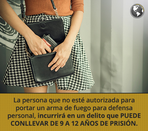 Delito por Porte Ilegal de Armas en Colombia Cometido por una Mujer Joven.