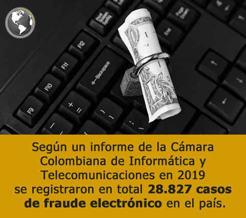 En 2019 se registraron 28827 casos de fraude electrónico en Colombia