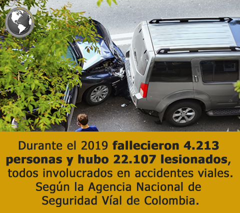 En Colombia hubo ms de 4000 fallecidos en 2019 debido a los accidentes de trnsito