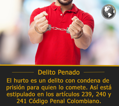 Las penas para hurto van desde los 3 años hasta los 12 años dependiendo de la gravedad de los delitos cometidos