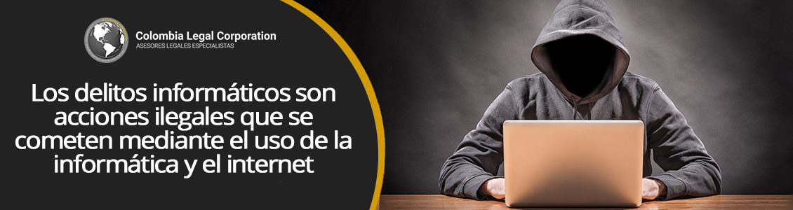 Persona cometiendo un delito informático en Colombia